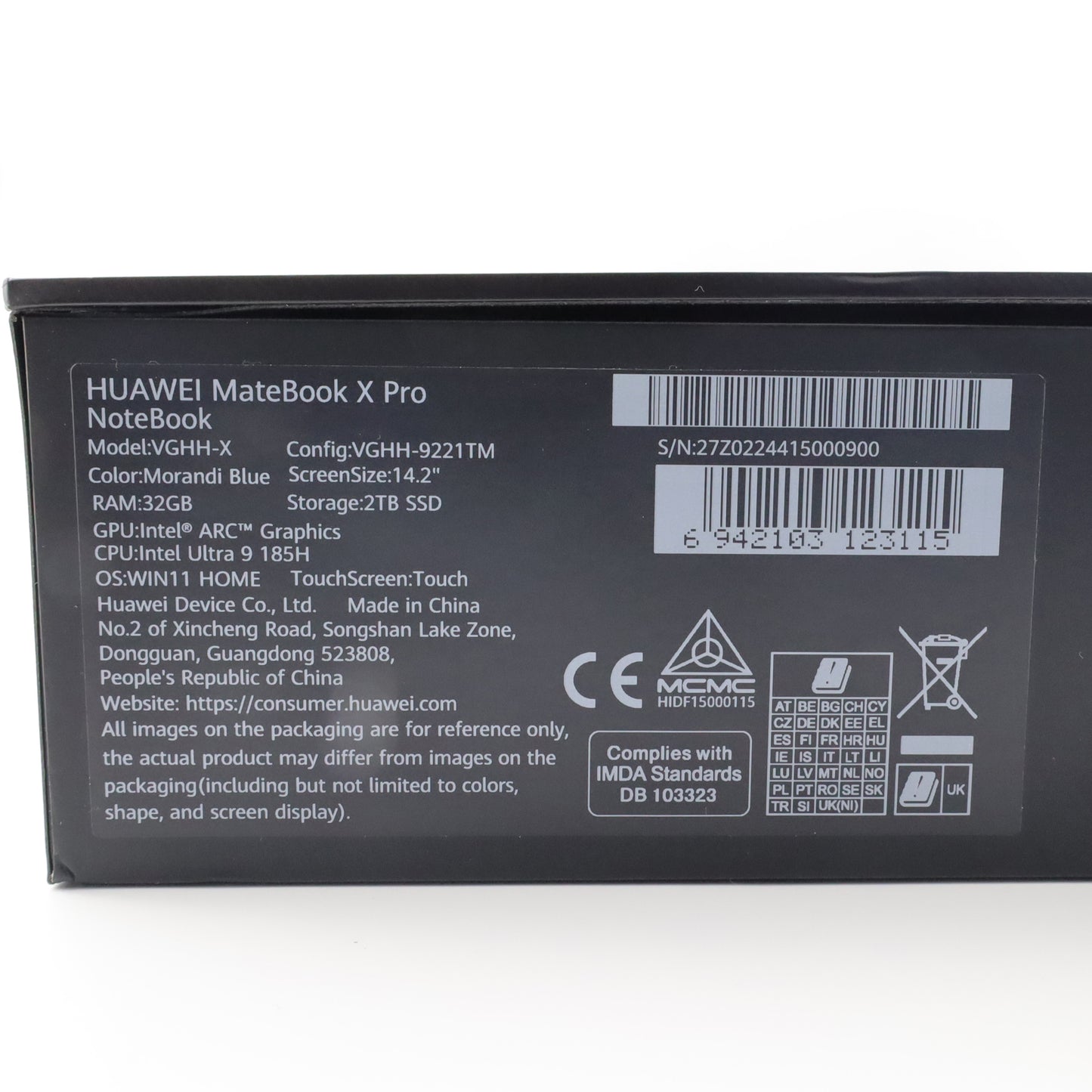 A-ランク HUAWEI MateBook X Pro Premium Edition 32GB/2TB MorandiBlue VGHH-X グローバル版【90日保証】