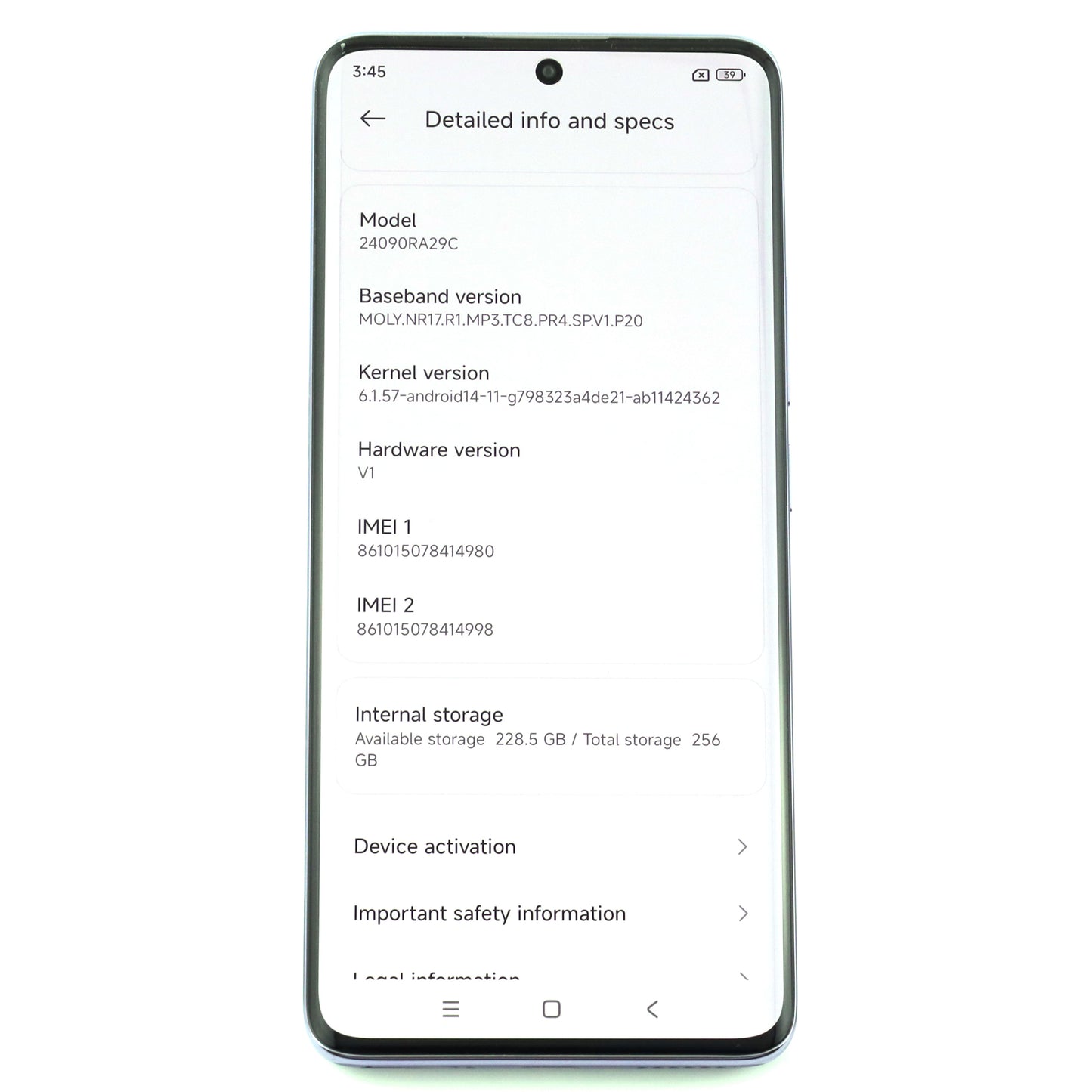 A-ランク Redmi Note 14 Pro 8/256GB Purple 24090RA29C 中国版【90日保証】