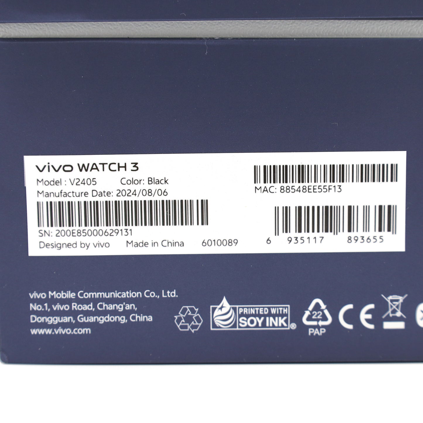 Aランク vivo WATCH 3 Black V2405 グローバル版【90日保証】