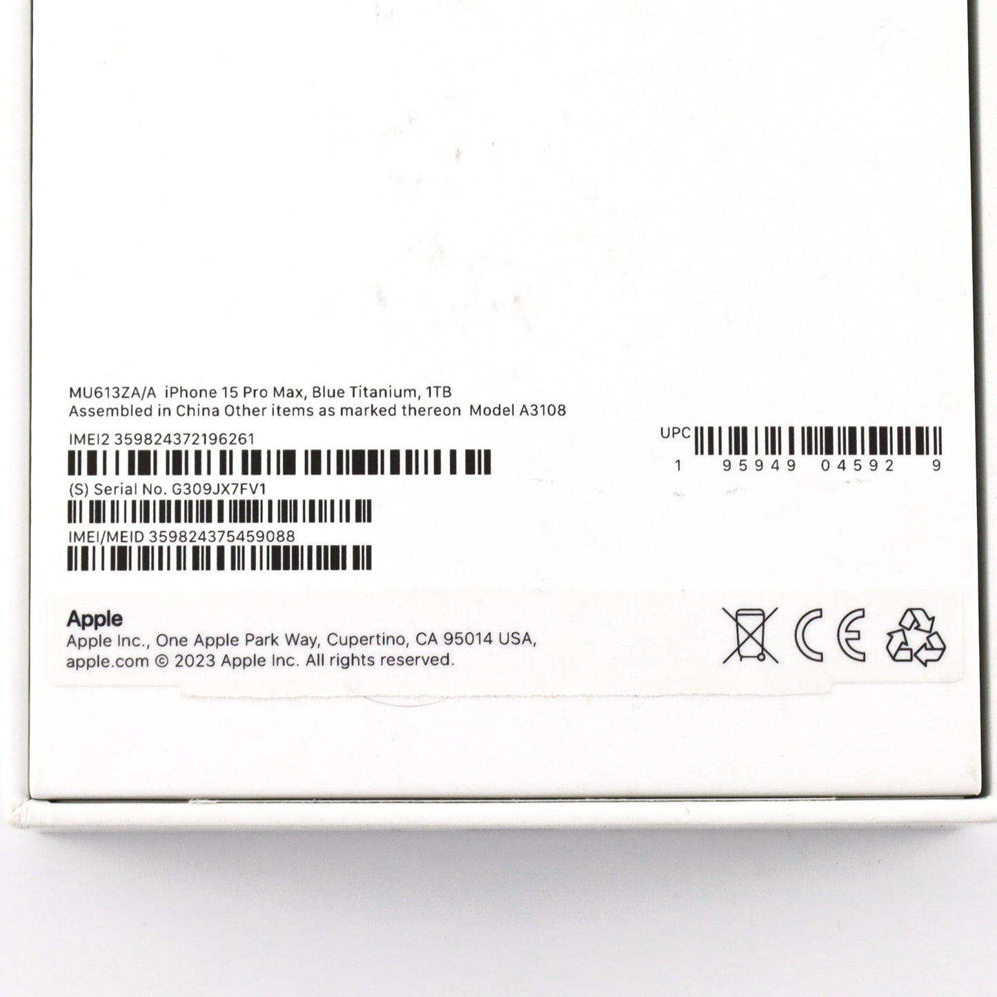 A-ランク iPhone 15 Pro Max 1TB BlueTitanium A3108 MU613ZA/A 香港版【90日保証】