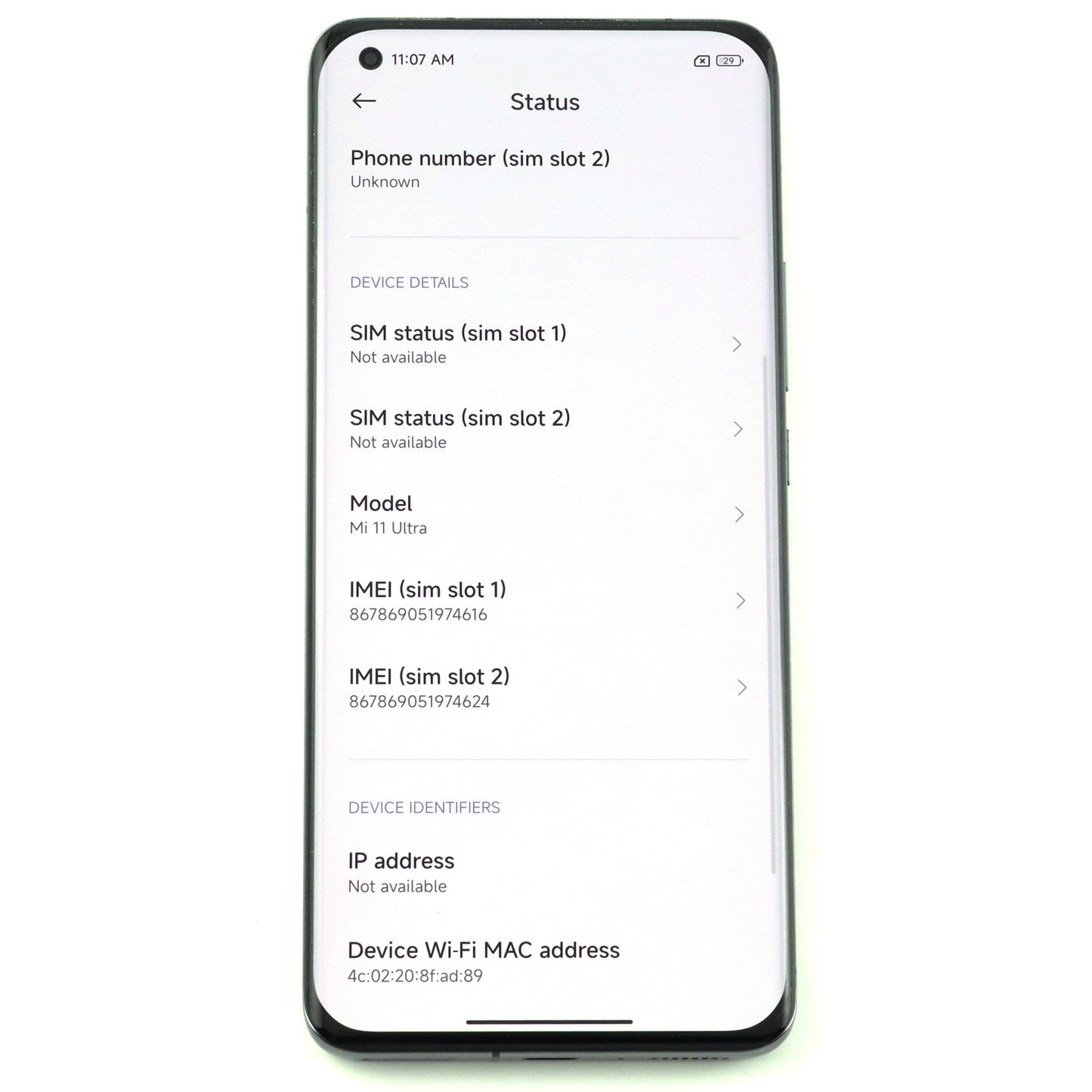 A--ランク Xiaomi 11 Ultra 12/512GB Black M2102K1C 中国版【90日保証】
