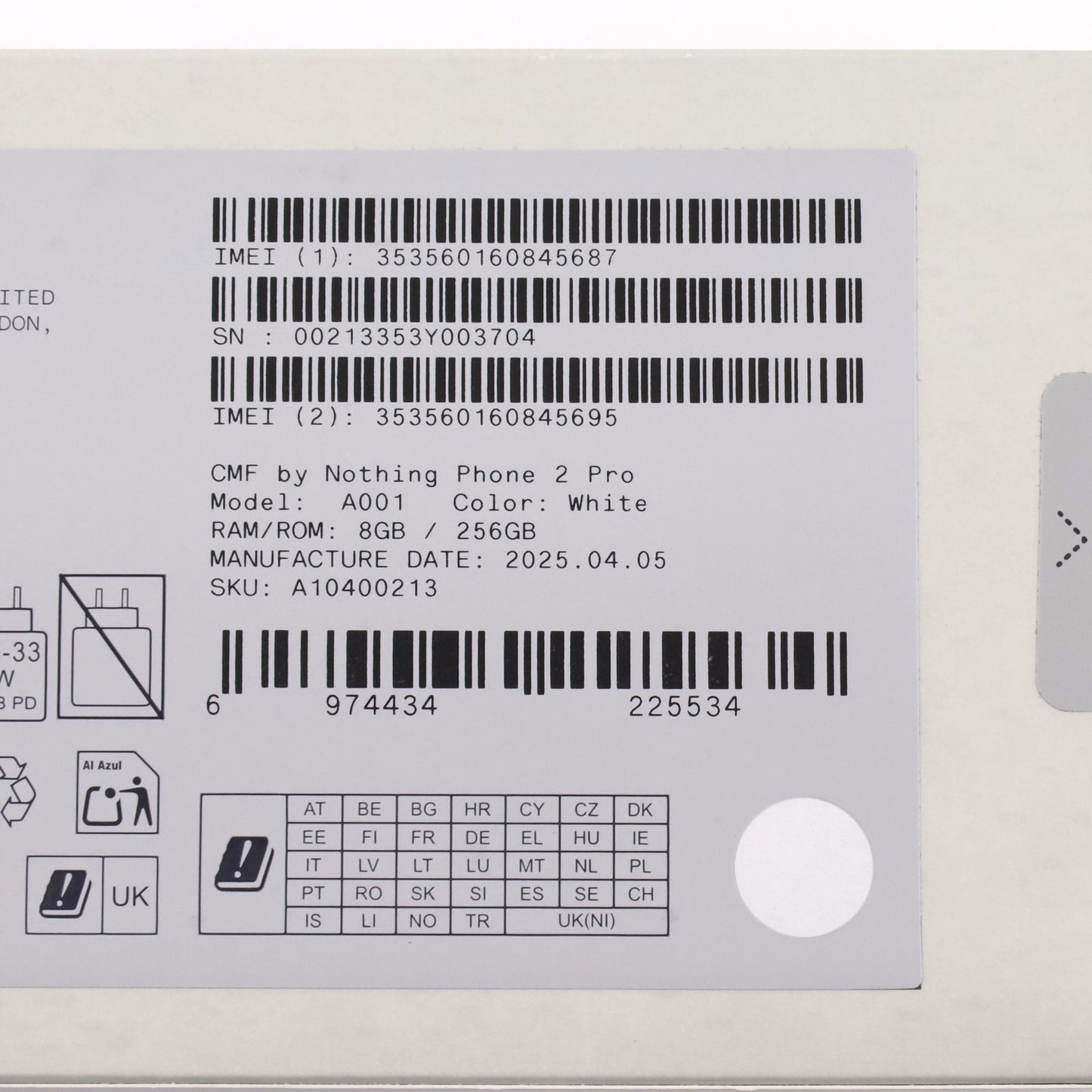 Aランク Nothing Phone 2 Pro 8/256GB White A001 グローバル版【90日保証】