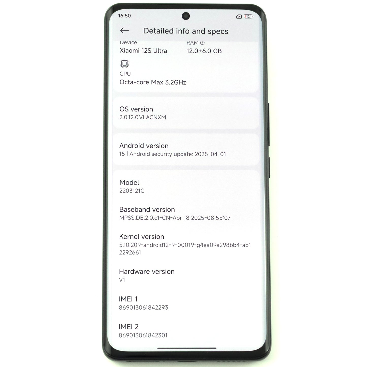 C+ランク Xiaomi 12S Ultra 12/512GB Black 2203121C 中国版【90日保証】
