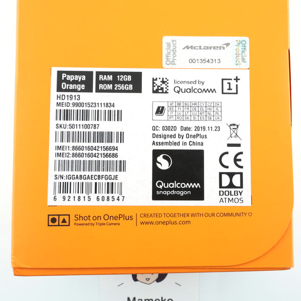 C+ランク OnePlus 7T Pro McLaren Edition 12/256GB PapayaOrange ...