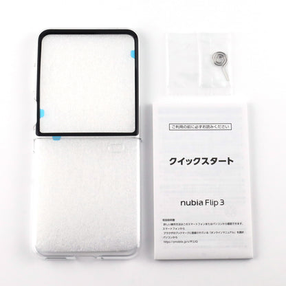 C-ランク nubia Flip 3 6/128GB ホワイト A505ZT ワイモバイル版【30日保証】
