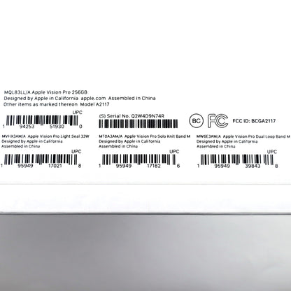 Cランク Apple Vision Pro 256GB 33W BandM A2117 MQL83LL/A 米国版【30日保証】