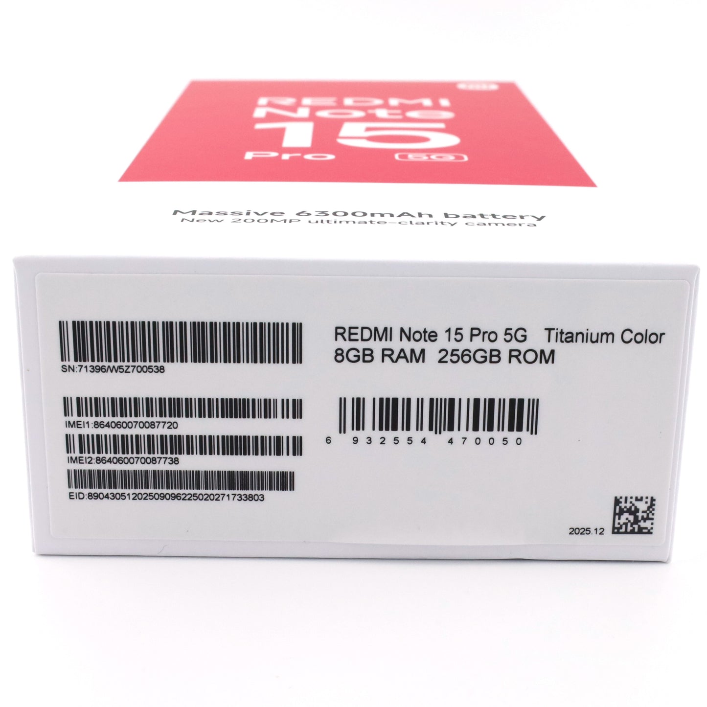 Aランク REDMI Note 15 Pro 5G 8/256GB TitaniumColor 25080RABDA 国内版【90日保証】