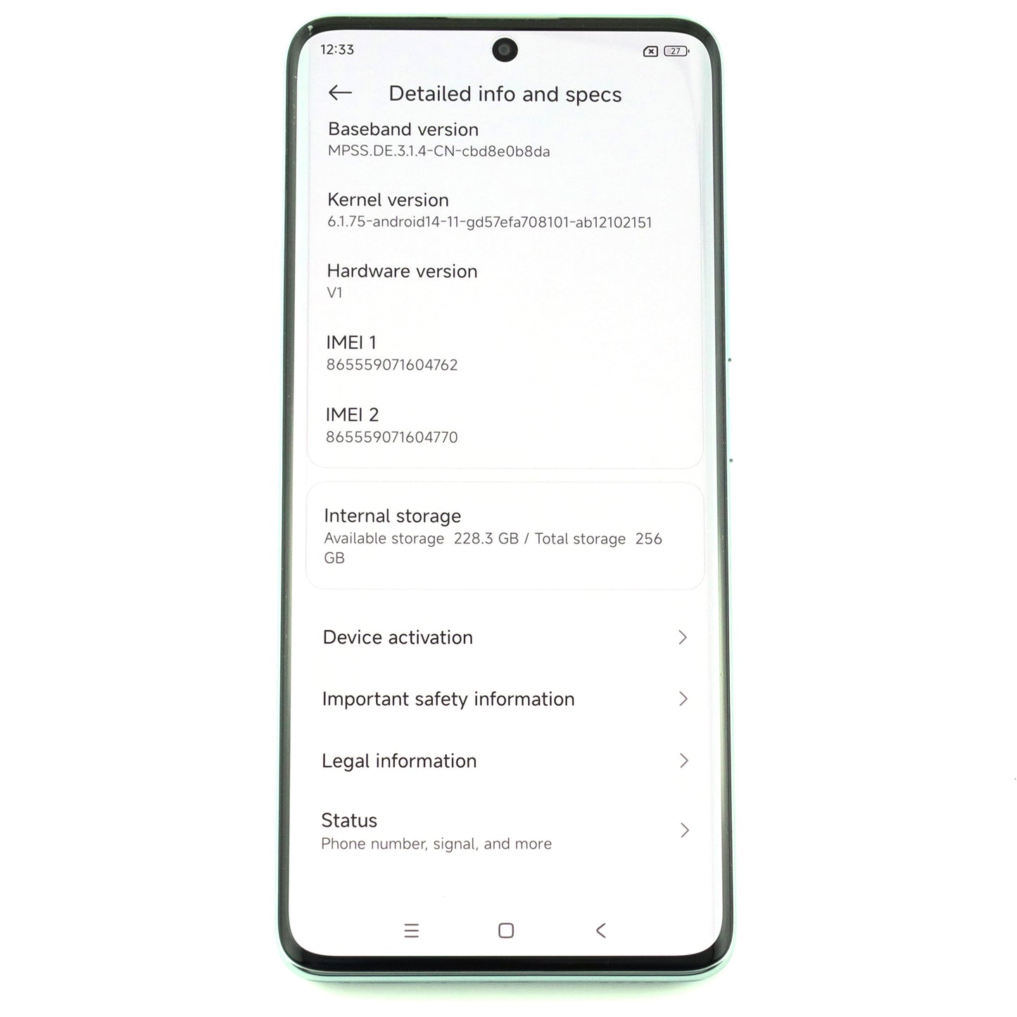 A--ランク Redmi Note 14 Pro+ 12/256GB 星沙青 24115RA8EC 中国版【90日保証】