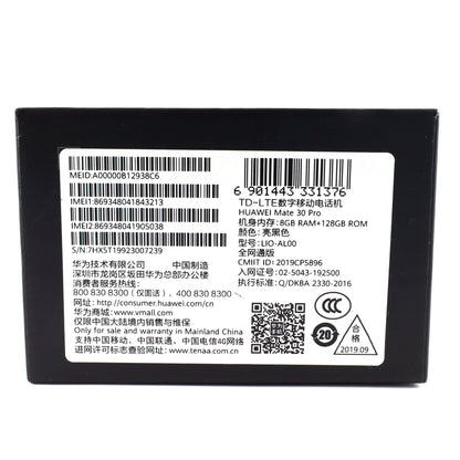 Cランク HUAWEI Mate30 Pro 8/128GB Black LIO-AL00 中国版【90日保証】