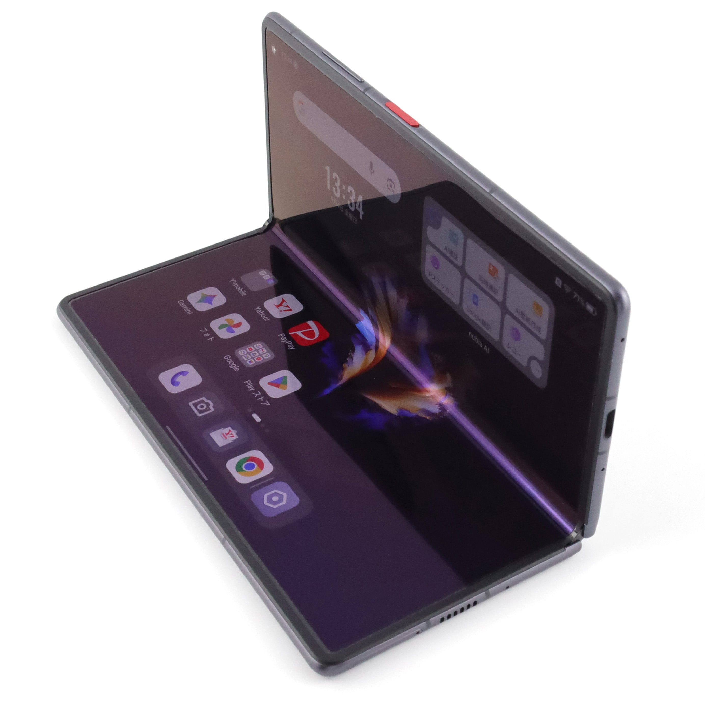 Cランク nubia Fold 12/256GB ブラック A502ZT 国内Y!mobile版【90日