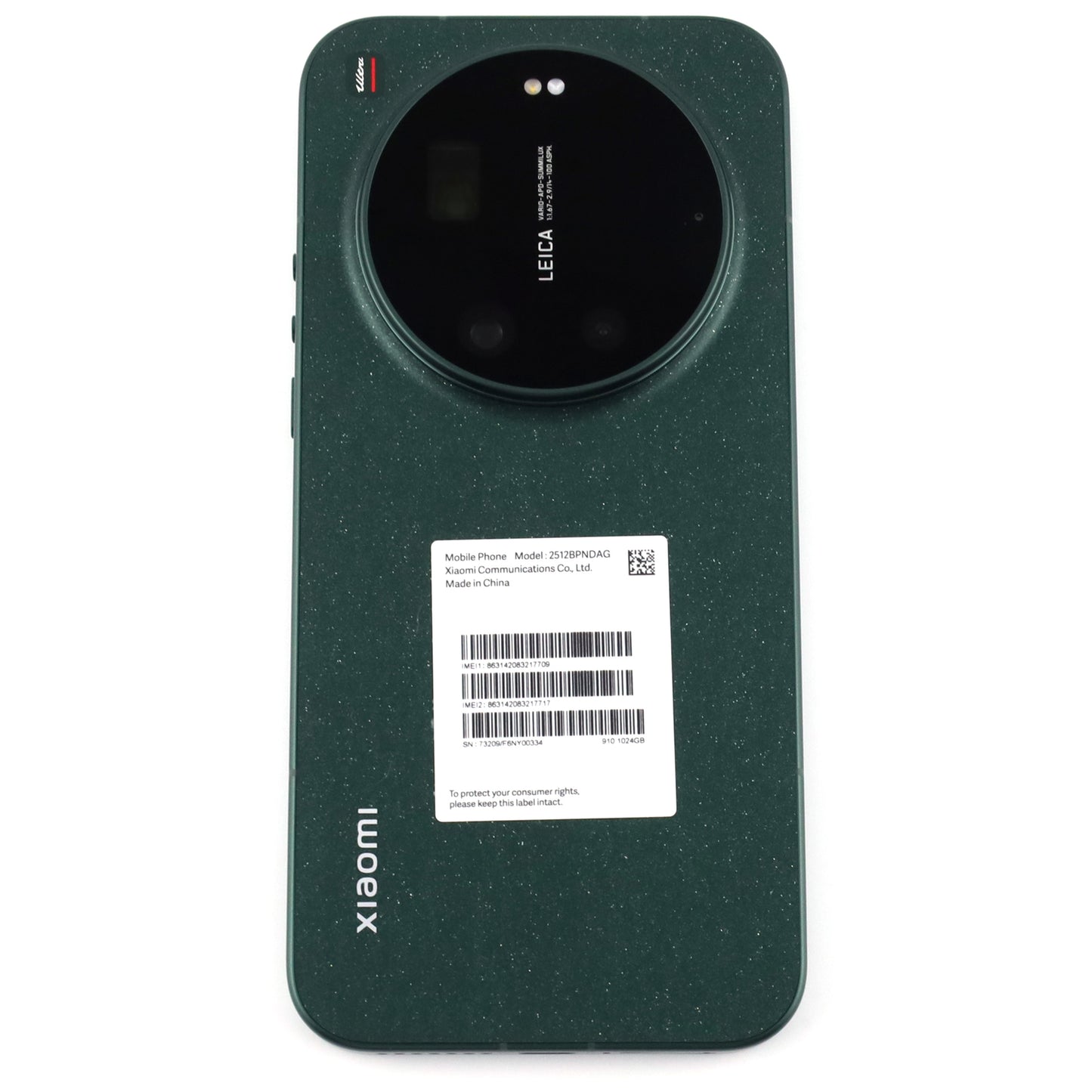 Aランク Xiaomi 17 Ultra 16/1024GB StarlitGreen 2512BPNDAG 国内版【90日保証】
