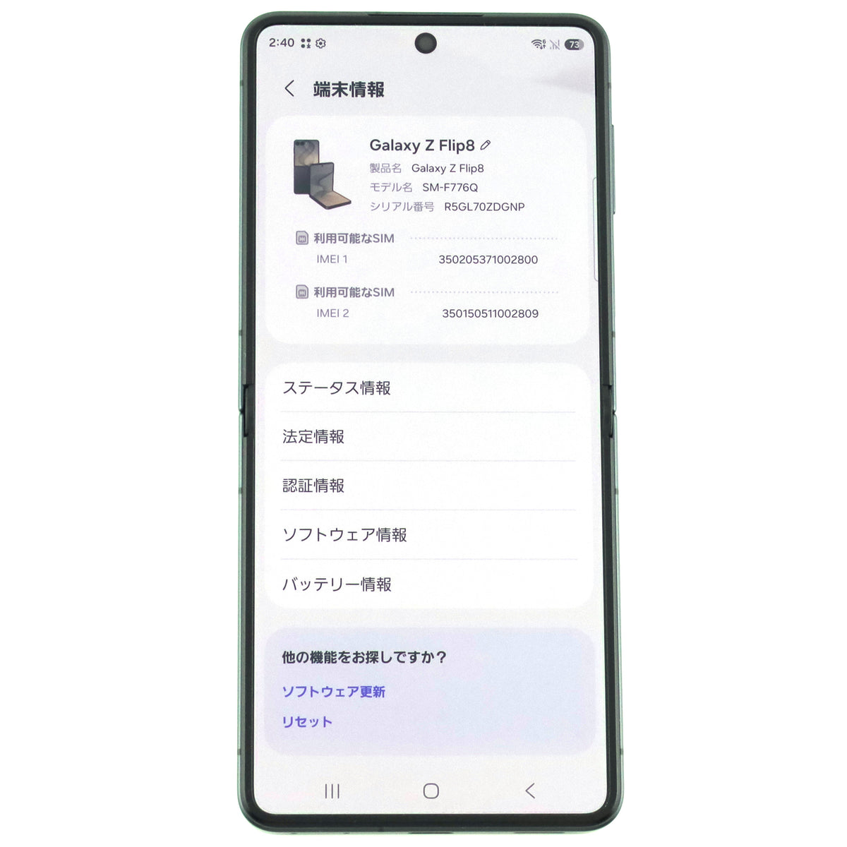 Aランク Galaxy Z Flip8 12/256GB Graphite SM-F776Q 国内版【30日保証】