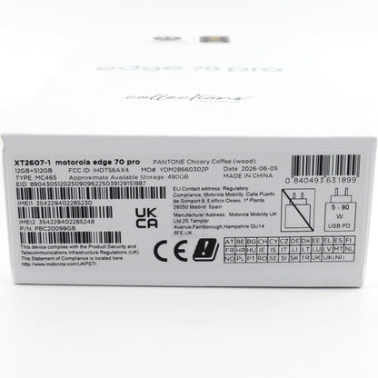 Aランク motorola edge 70 pro 12/512GB ChicopyCoffee(wood) XT2607-1 グローバル版【90日保証】