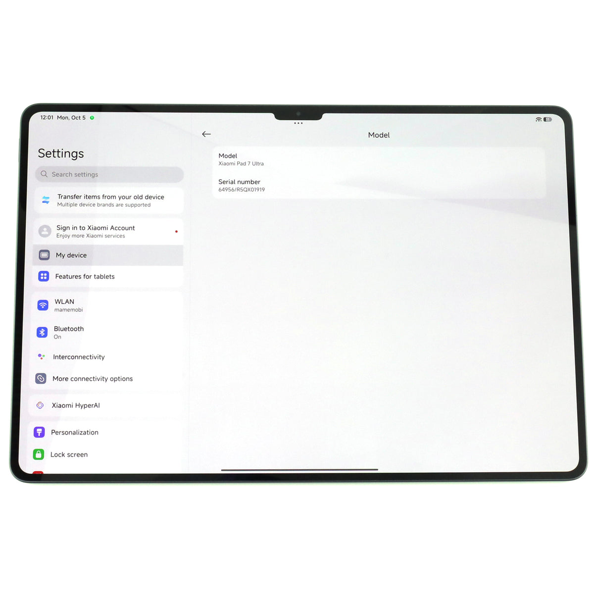 A-ランク Xiaomi Pad 7 Ultra 15周年記念版 12/256GB Black 25032RP42C 中国版【90日保証】