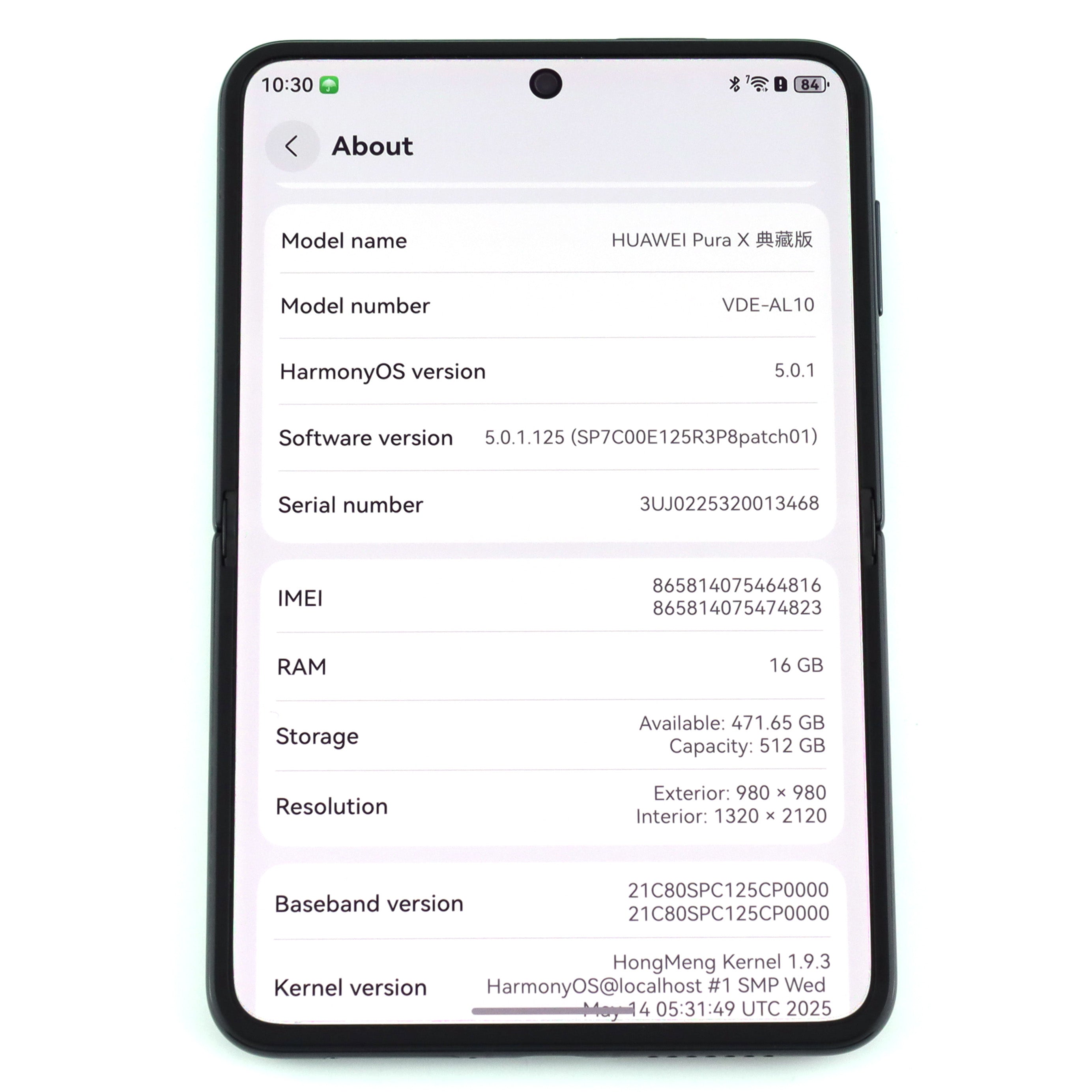 A-ランク HUAWEI Pura X 典蔵版 16/512GB 型格紅 VDE-AL10 中国