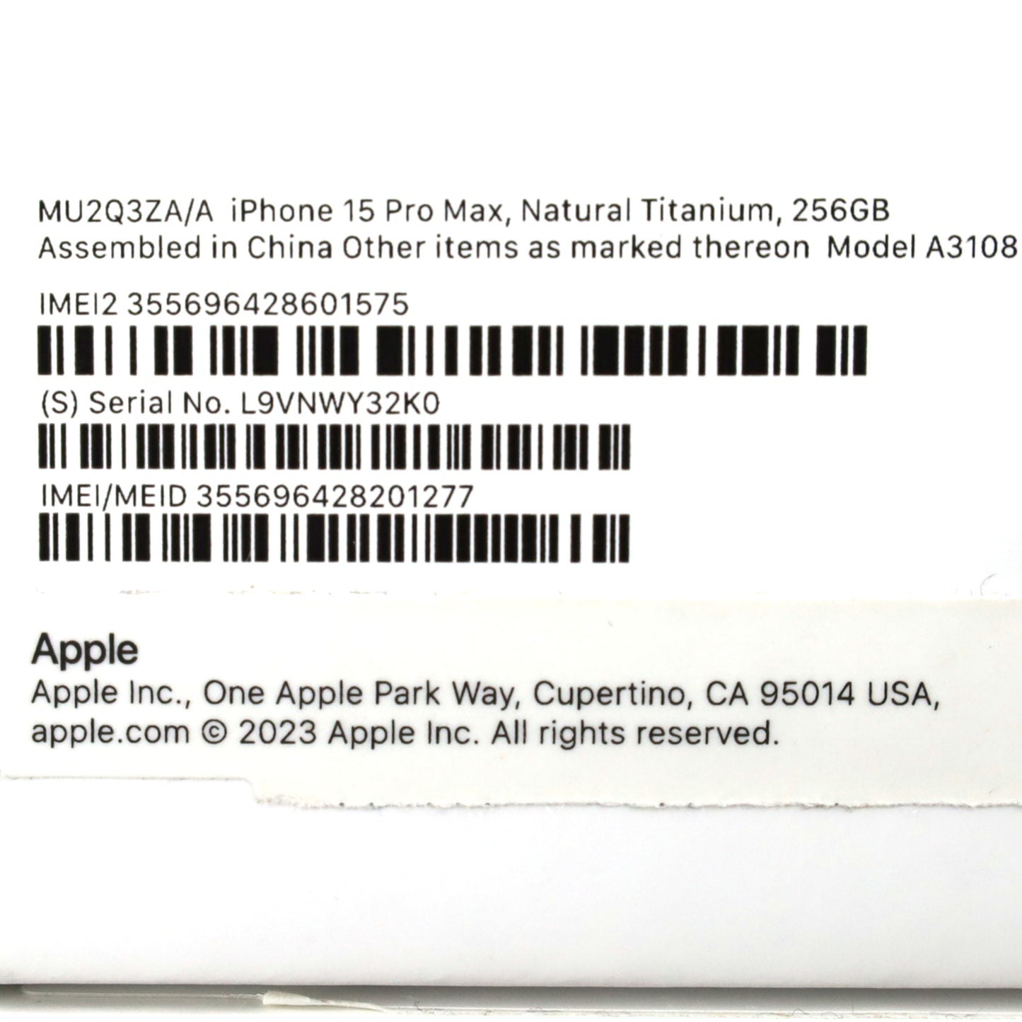 B+ランク iPhone 15 Pro Max 256GB Natural Titanium A3108 ZA/A 香港版【90日保証】