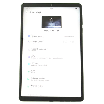 C+ランク Lenovo Legion Y700 2025 12/256GB EclipseBlack TB321FU 中国版【90日保証】