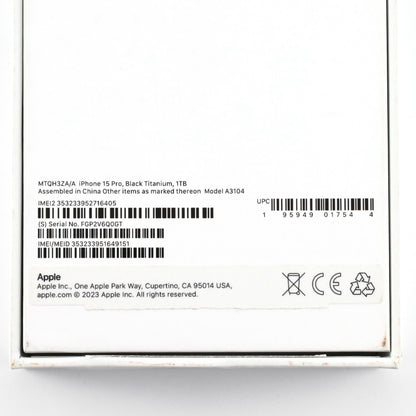 B+ランク iPhone 15 Pro 1TB BlackTitanium MTQH3ZA/A A3104 香港版【90日保証】
