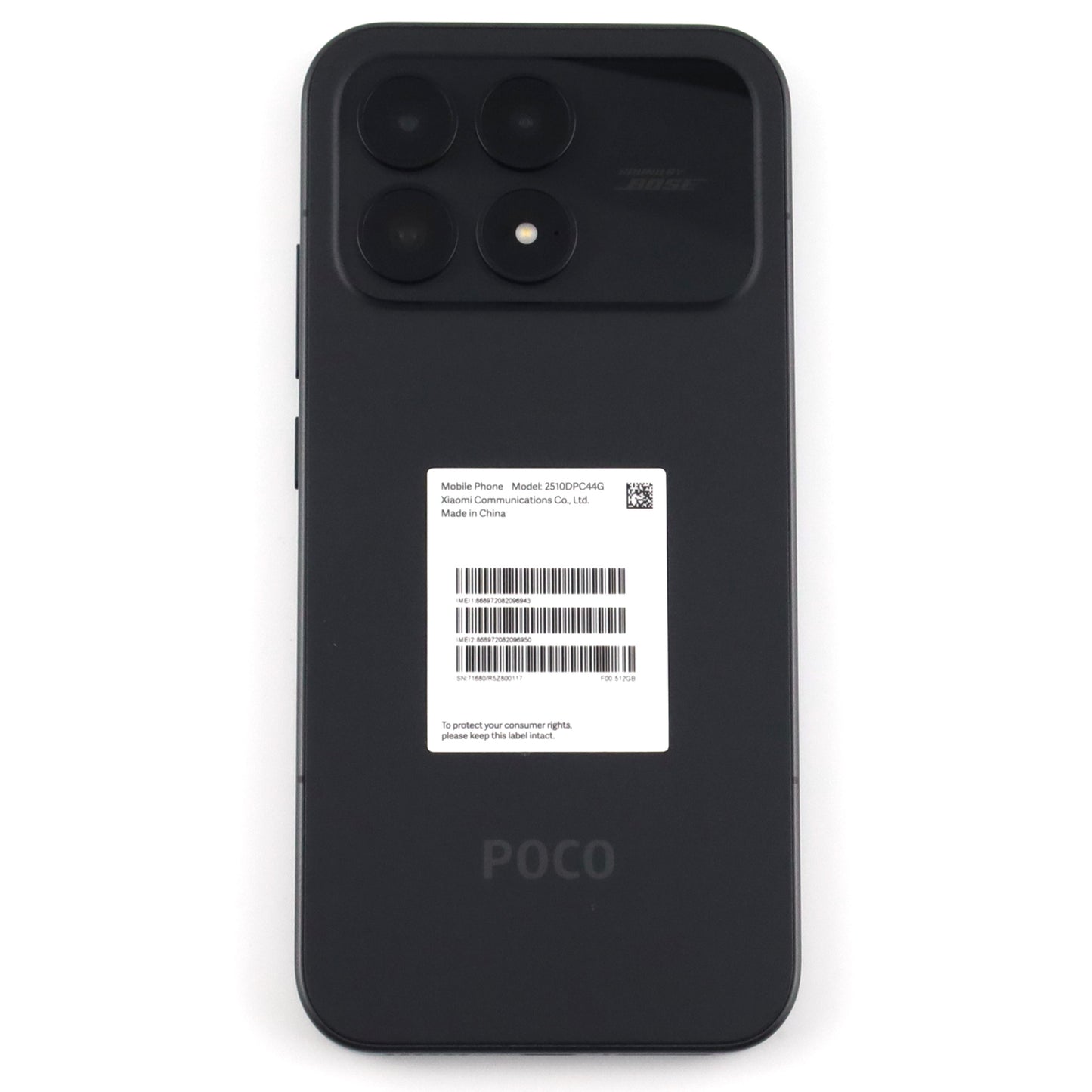 A-ランク POCO F8 Pro 12/512GB Black 2510DPC44G 国内版【90日保証】