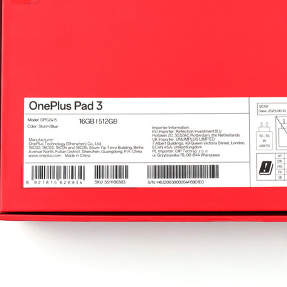 A-ランク OnePlus Pad 3 16/512GB StormBlue OPD2415 グローバル版【90日保証】