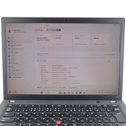 ジャンク Lenovo Think Pad X13 Gen 3 16/256GB Black インテル® Core™ i5-1235Uプロセッサー 21BQ-S0N000