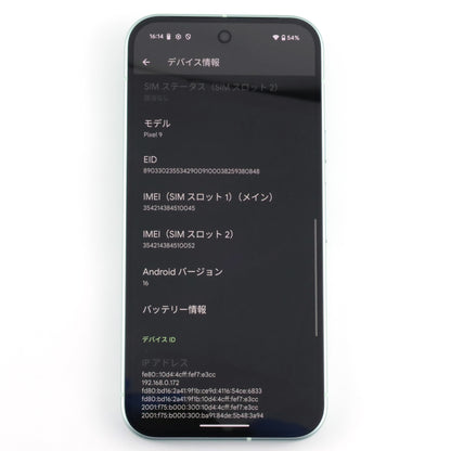A-ランク Google Pixel 9 128GB Wintergreen G1B60 国内版【90日保証】