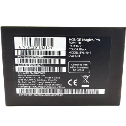 Bランク  HONOR Magic6 Pro 16GB/1TB Black BVL-N49 グローバル版【90日保証】