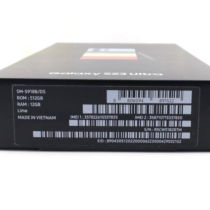 A+ランク Galaxy S23 Ultra 12/512GB Lime SM-S918B/DS グローバル版【90日保証】