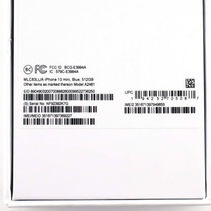 B-ランク iPhone 13 mini 512GB Blue MLC83LL/A A2481 米国版【90日保証】