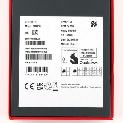 ジャンク OnePlus 12 16/512GB Emerald CPH2581 グローバル版【保証なし】