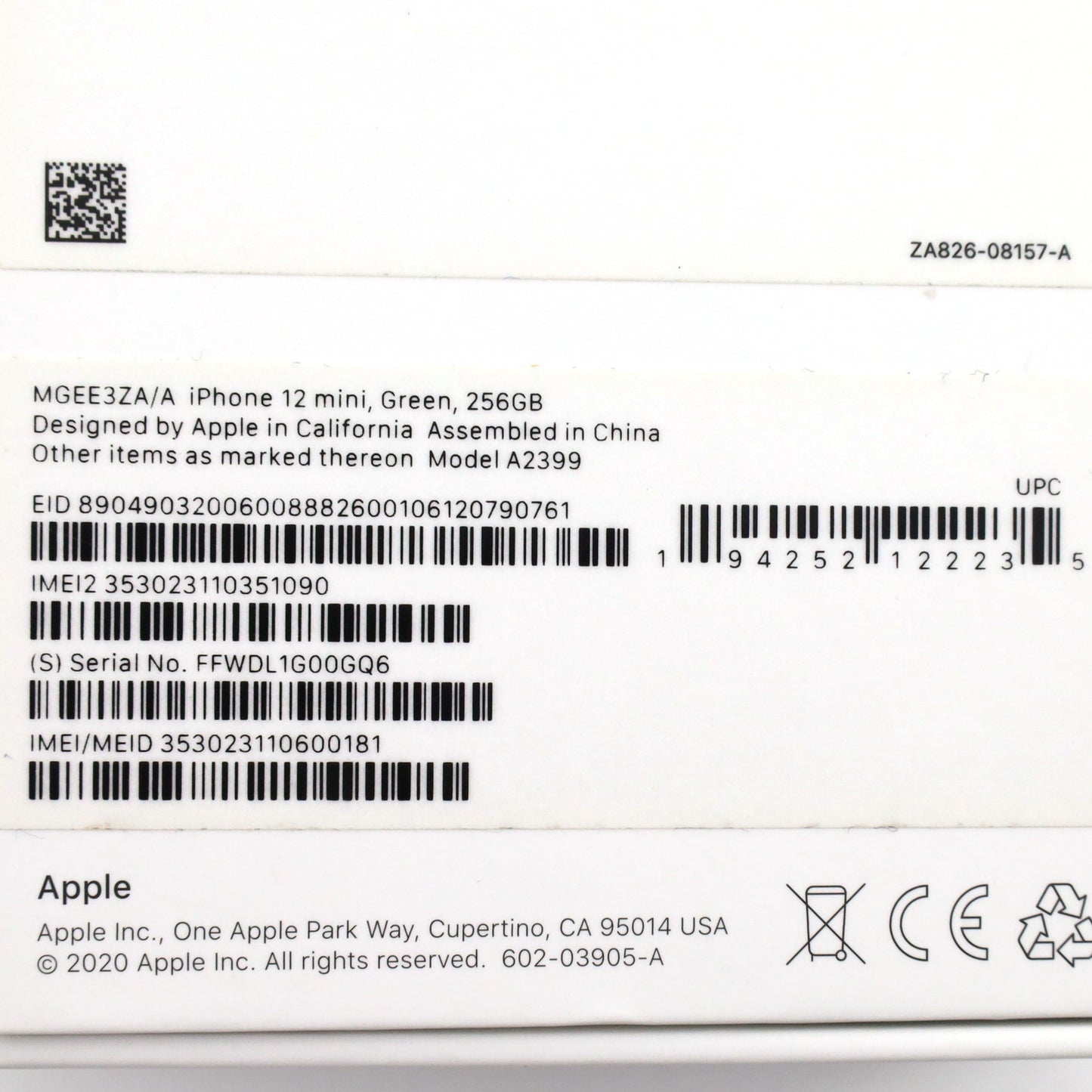 B+ランク iPhone 12 mini 256GB Green A2399 MGEE3ZA/A 香港版【90日保証】