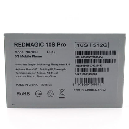 A-ランク REDMAGIC 10S Pro 16/512GB Dusk NX789J グローバル版【90日保証】