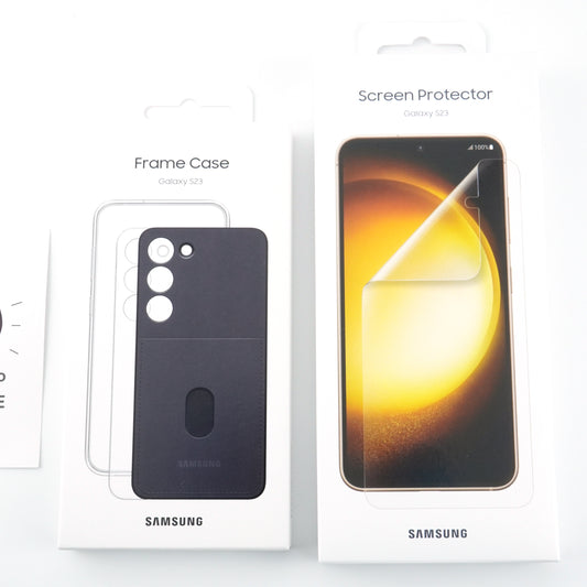 未開封 純正 Galaxy S23 ScreenProtector & FrameCaseセット　並行輸入品