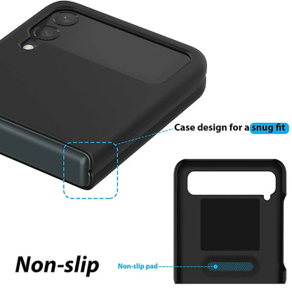 Galaxy Z Flip 3 Whitestone Dome LIFE Contrast Case マットブラック・ケース ※正規取扱品